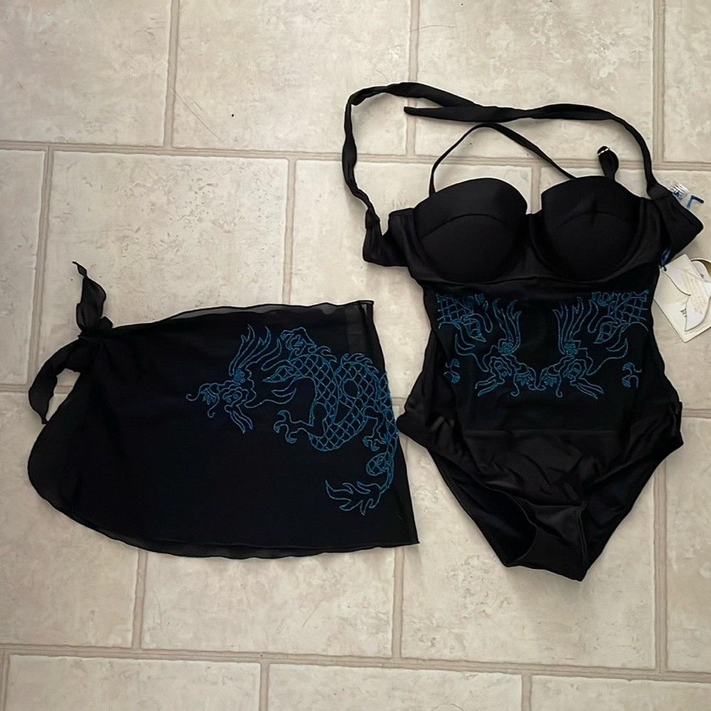 Lisa Blue Empress Swimwear Bikini NWT (sample) two pcs